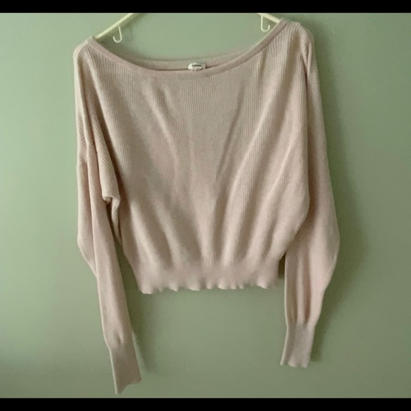Garage Sweaters - GARAGE taper sleeve sweater, creamy light pink S